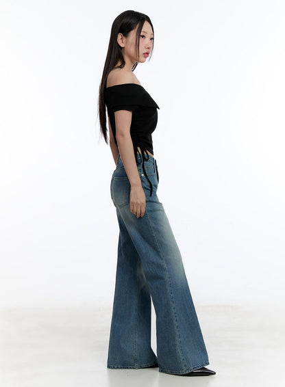 Aliya Washed Bootcut Jeans IU503