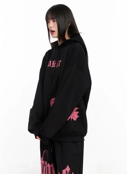 Bold Graphic Oversized Hoodie IN503