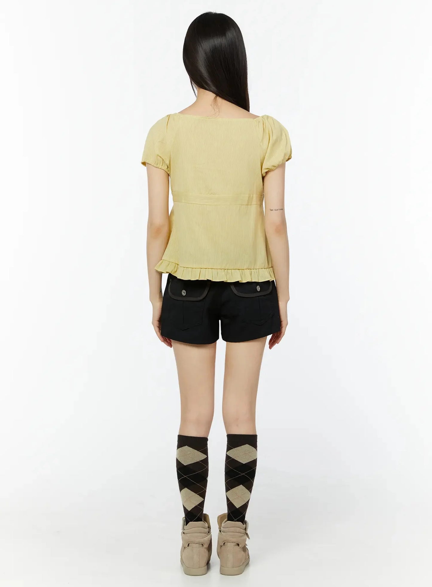 Black Cargo Pocket Shorts IU518