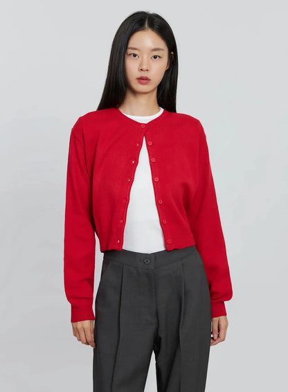 Casual Button-Up Cardigan IN507