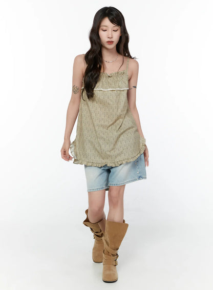 Bohemian Ruffle Sleeveless Top CY515