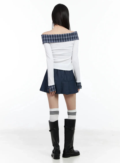 Casual Pleated Mini Skirt IM523