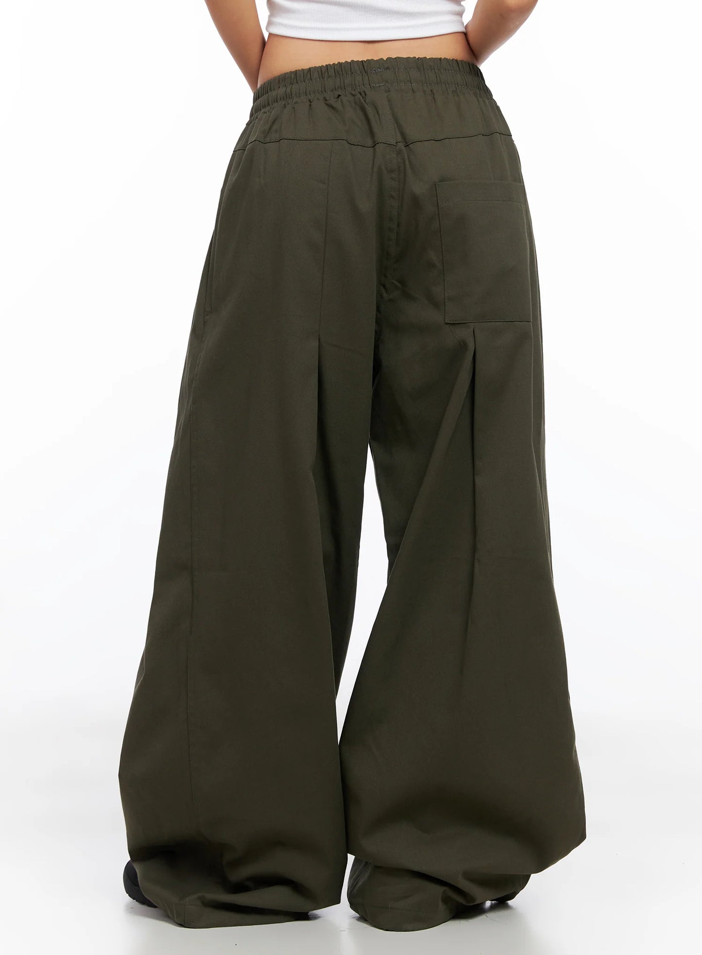 Balloon Wide Leg Cotton Pants CO515