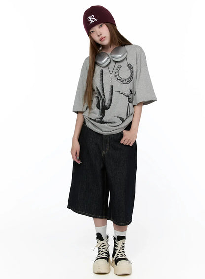 Ayleen High-Waist Wide Leg Jorts CA521
