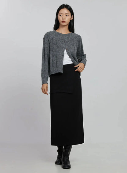 Cable Knit Cardigan ID516