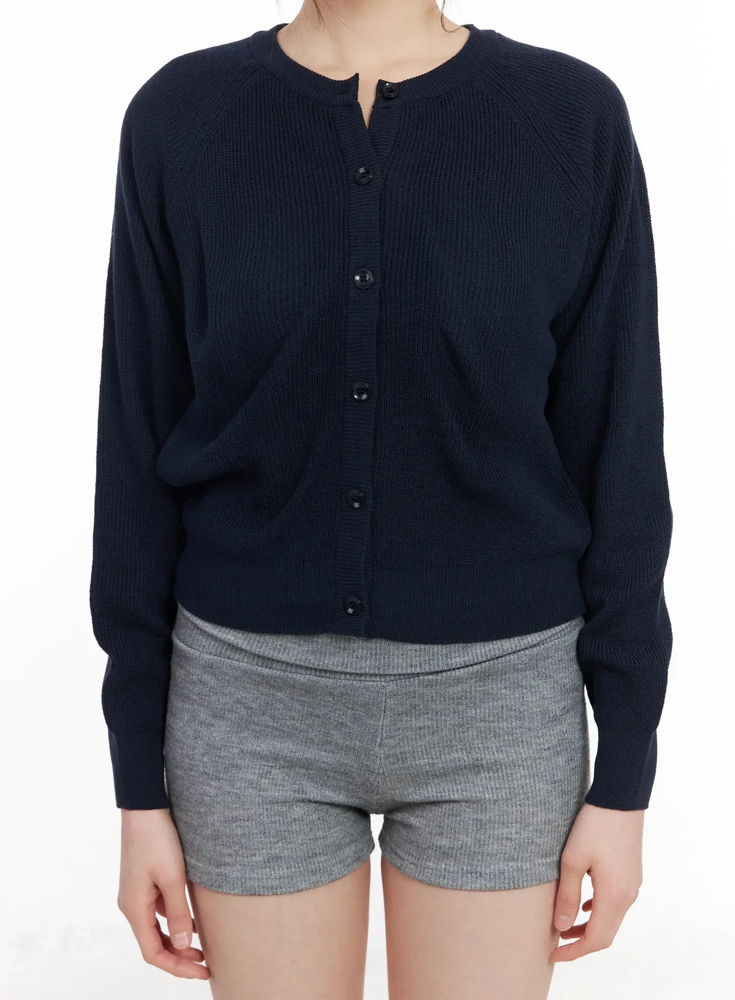 Classic Round Button-Up Cardigan CM513