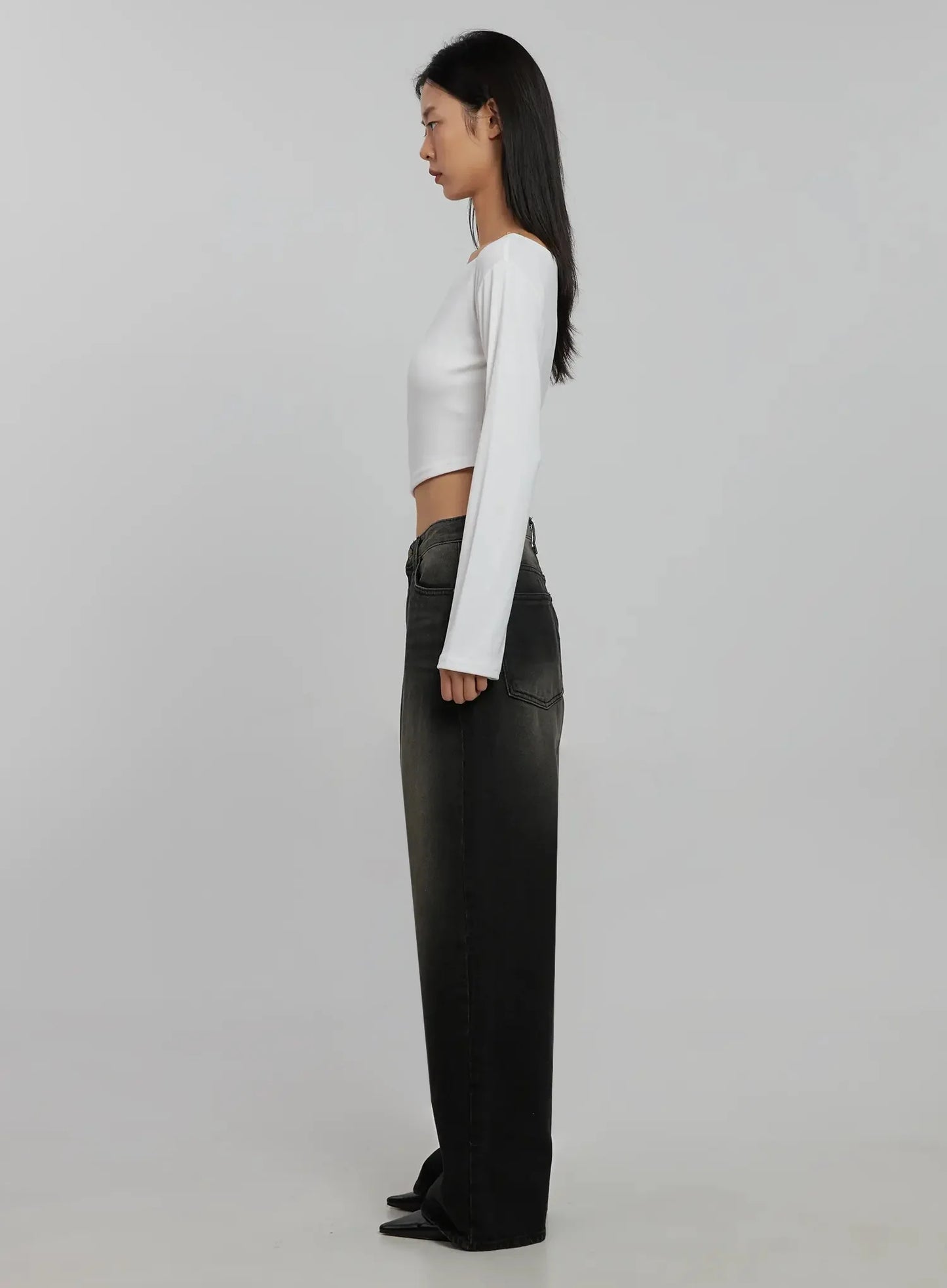 Blaire Dark Washed Wide Leg Jeans IJ509