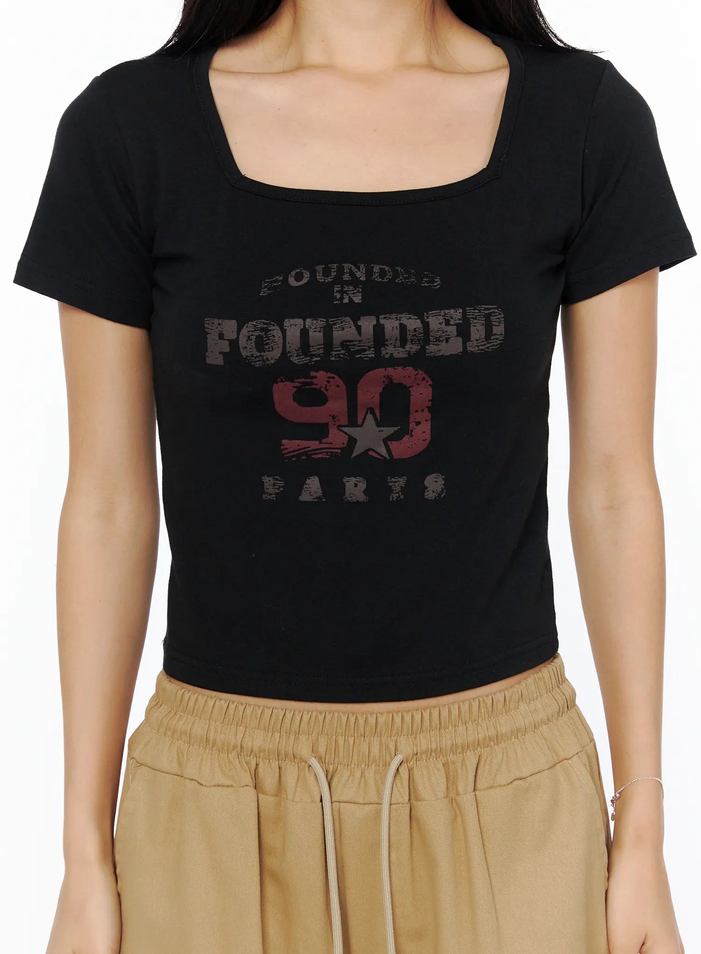 Casual Graphic Crop Top CU515
