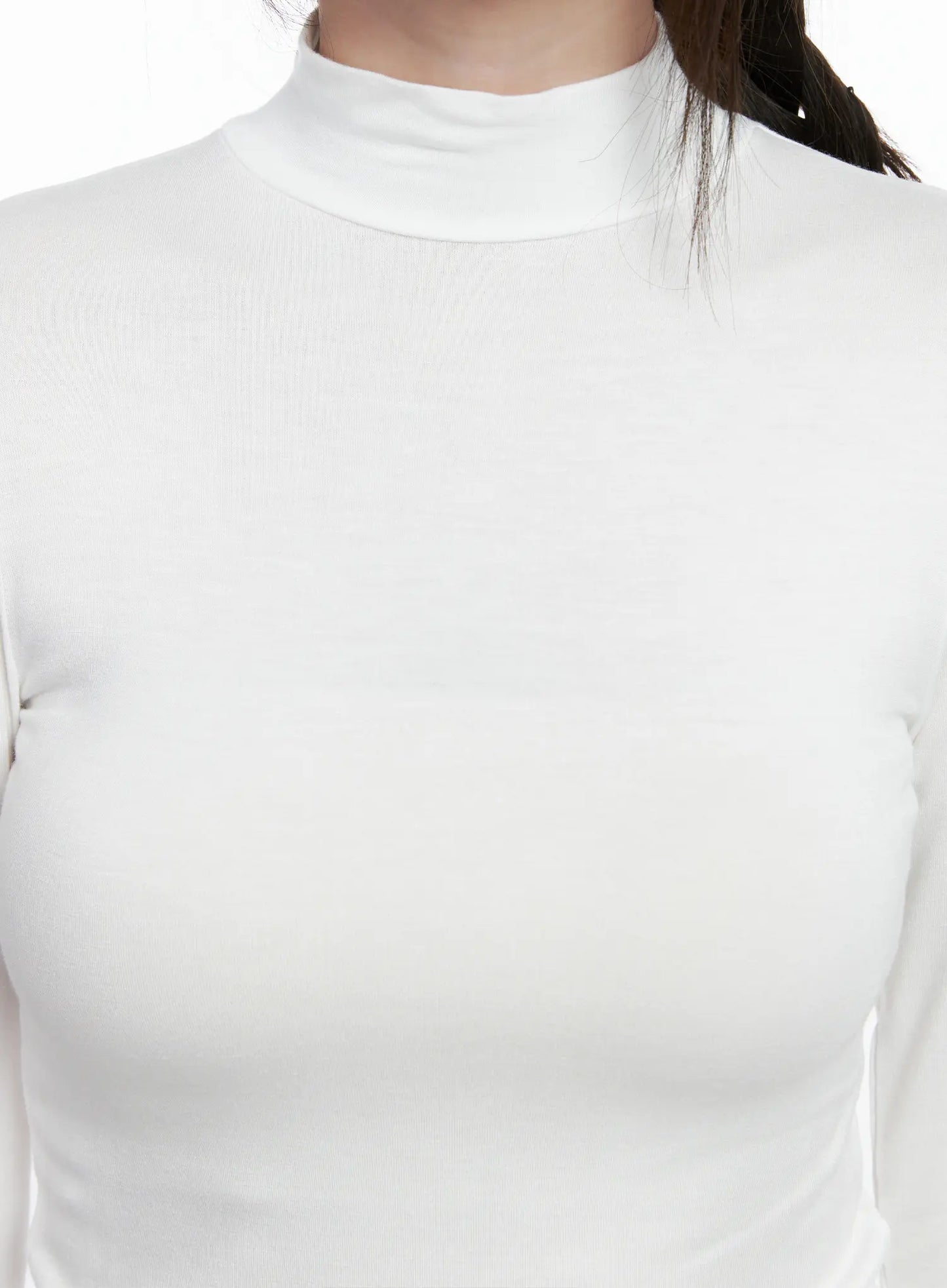 Basic Mock Neck Long Sleeve Top CO503