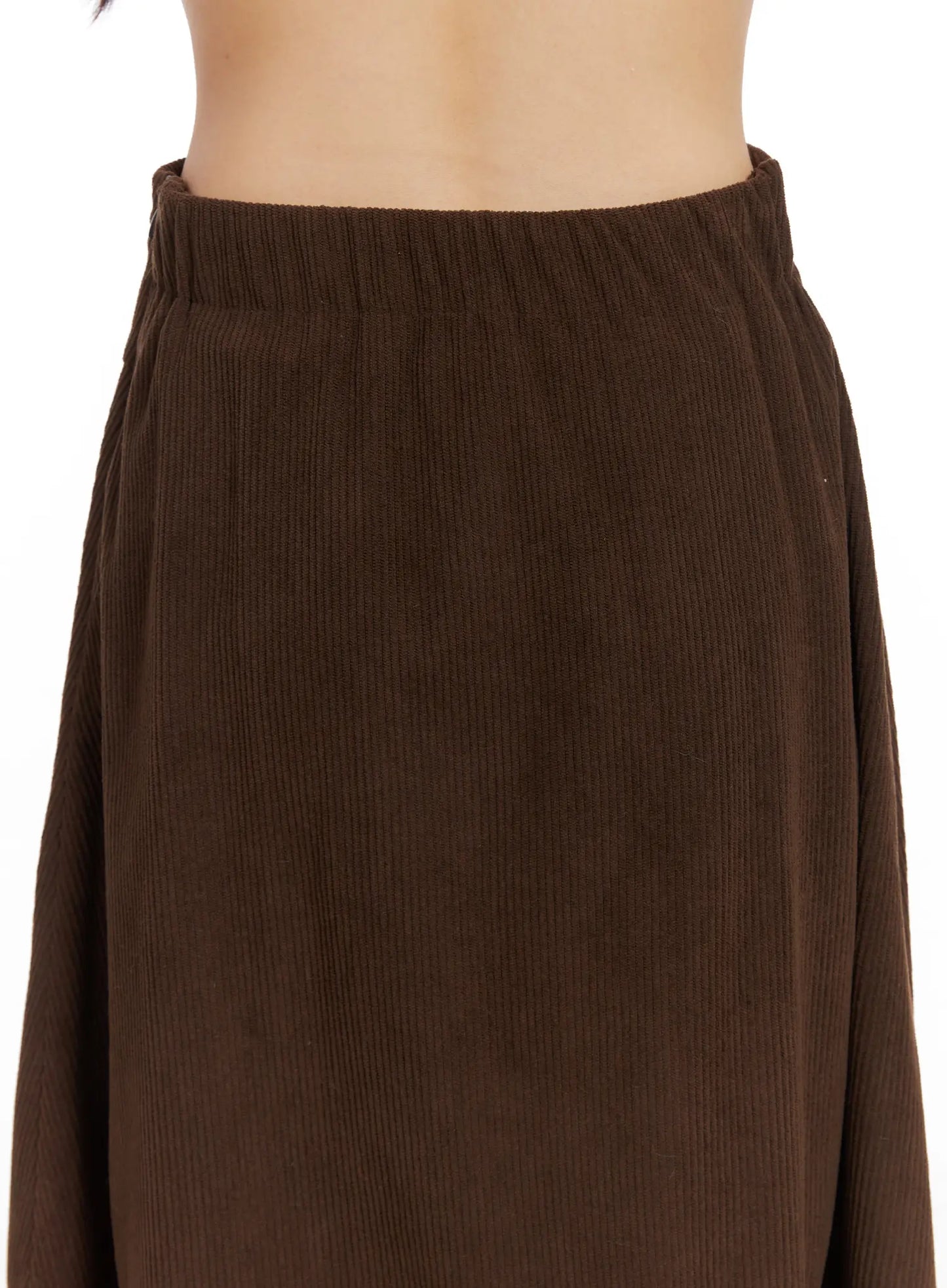 Asymmetric Button Midi Skirt CN521