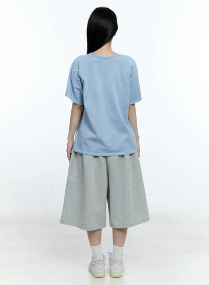 Casual Wide-Leg Bermuda Sweatshorts CG513