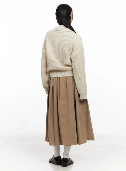 Classic Pintuck Maxi Skirt CO531