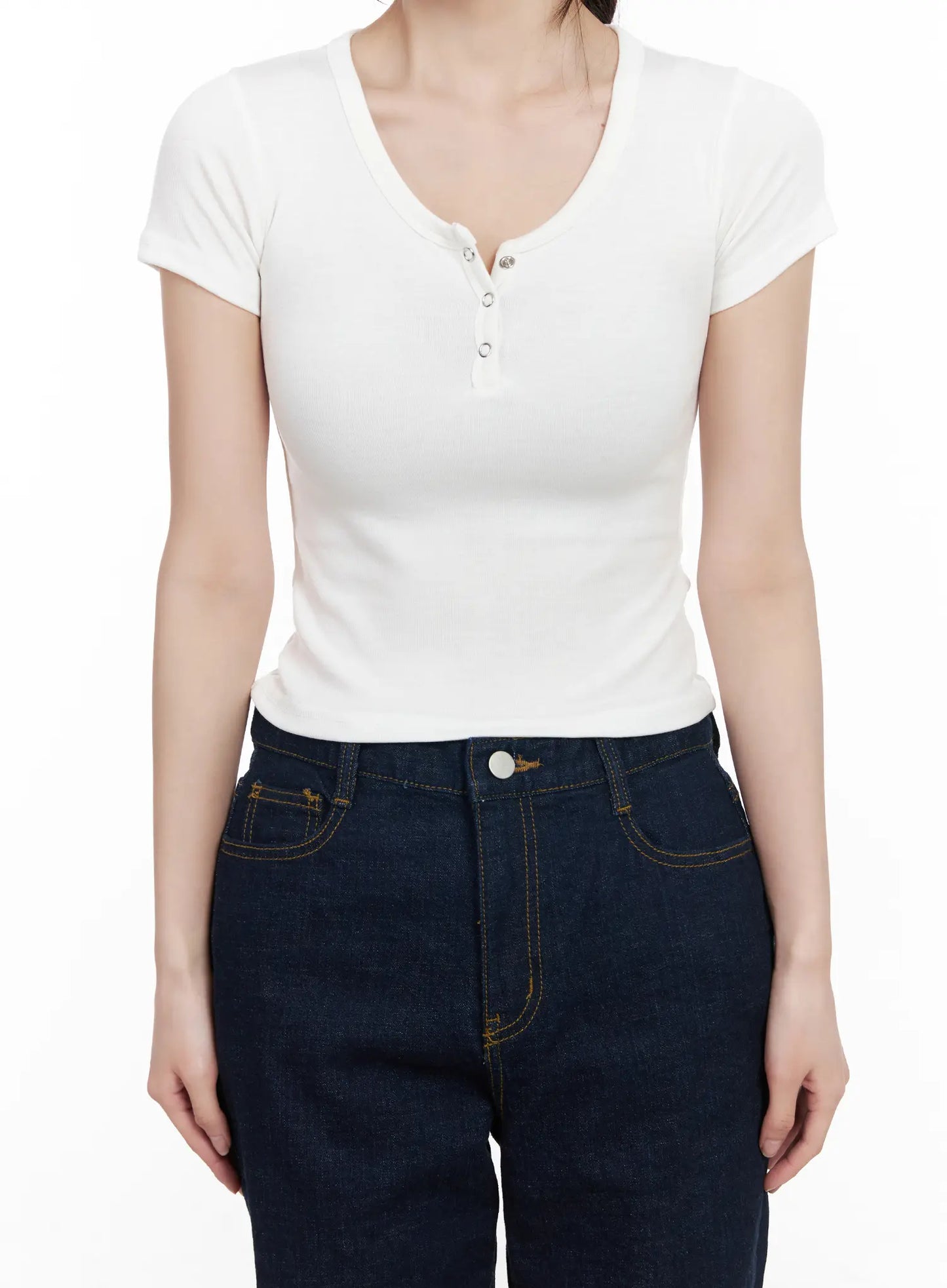 Basic Snap Button Tee CM531