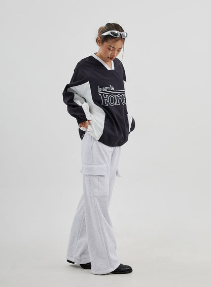 Cargo Wide Leg Track Pants Unisex CJ313