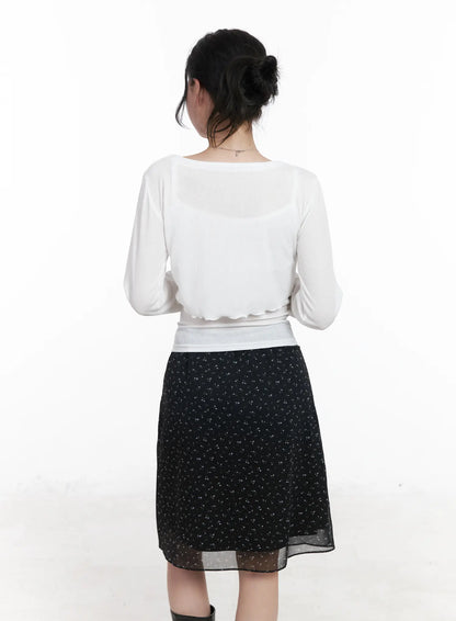Chic Tie-Front Cardigan Set CA510