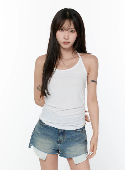 Basic Halter Neck Sleeveless Top CY514