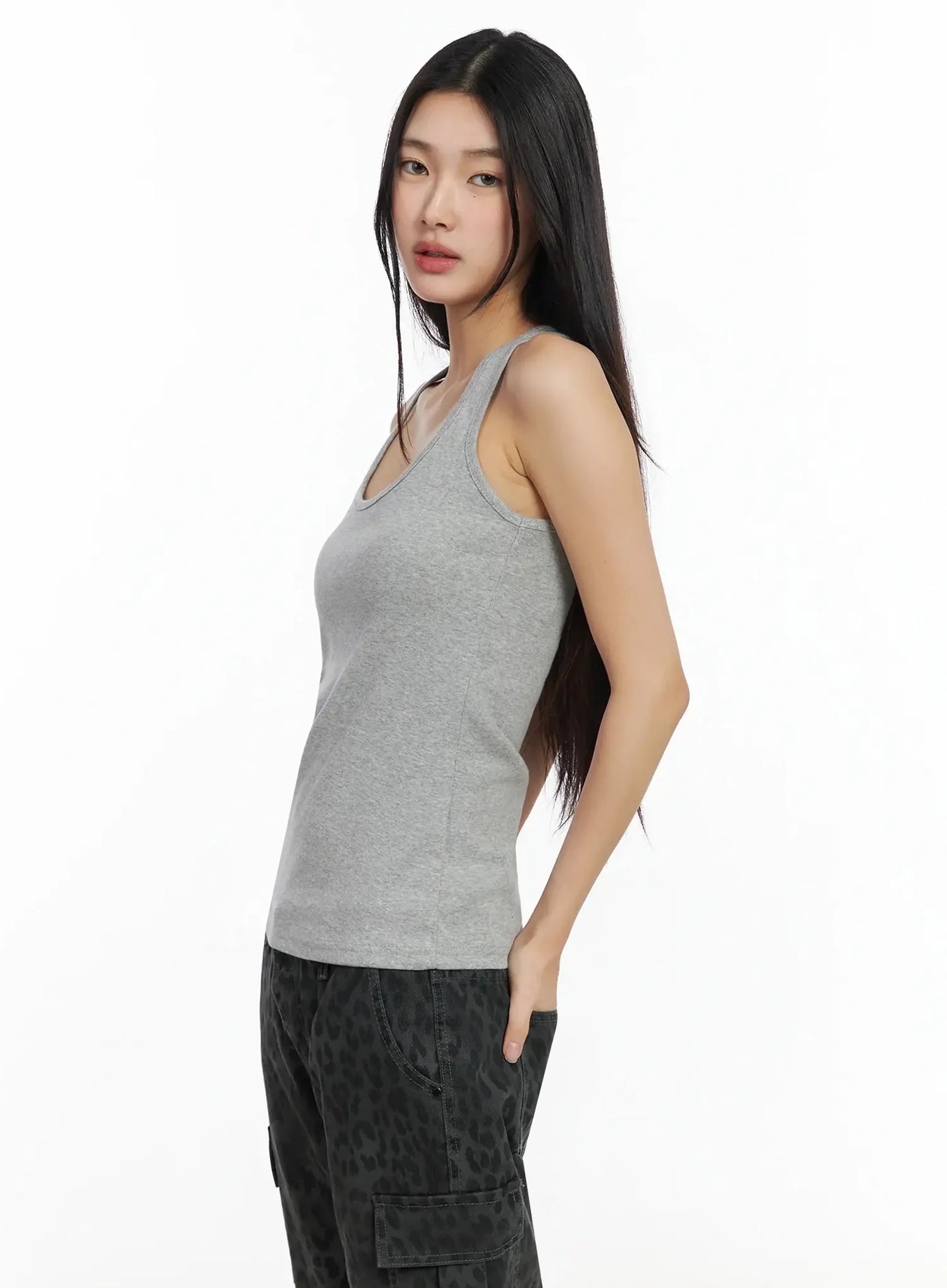 Casual Round Neck Tank Top IA508