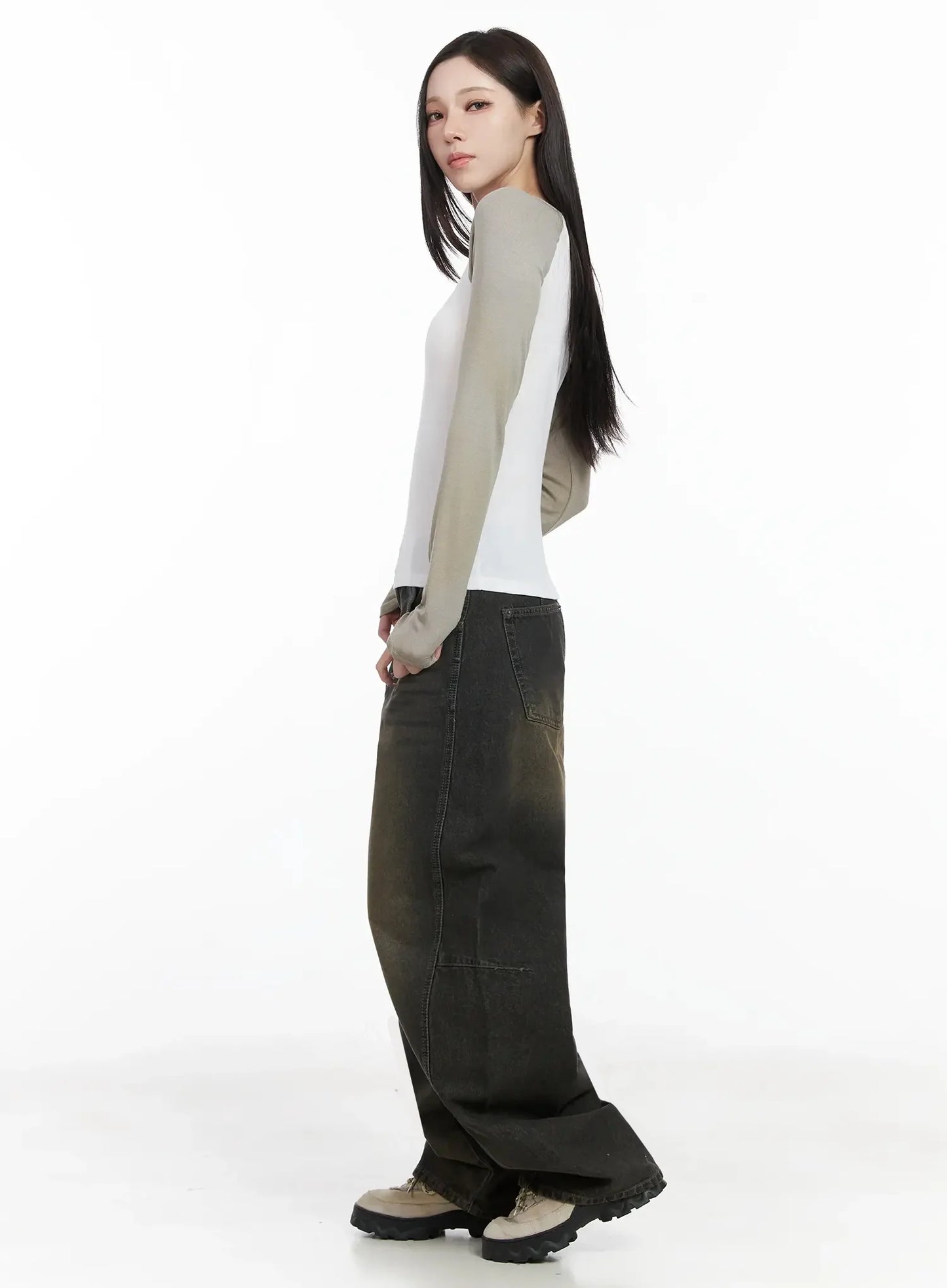 Basic Raglan Long Sleeve Top IJ528