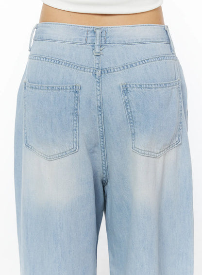 Avena Wide Leg Washed Jeans CY522