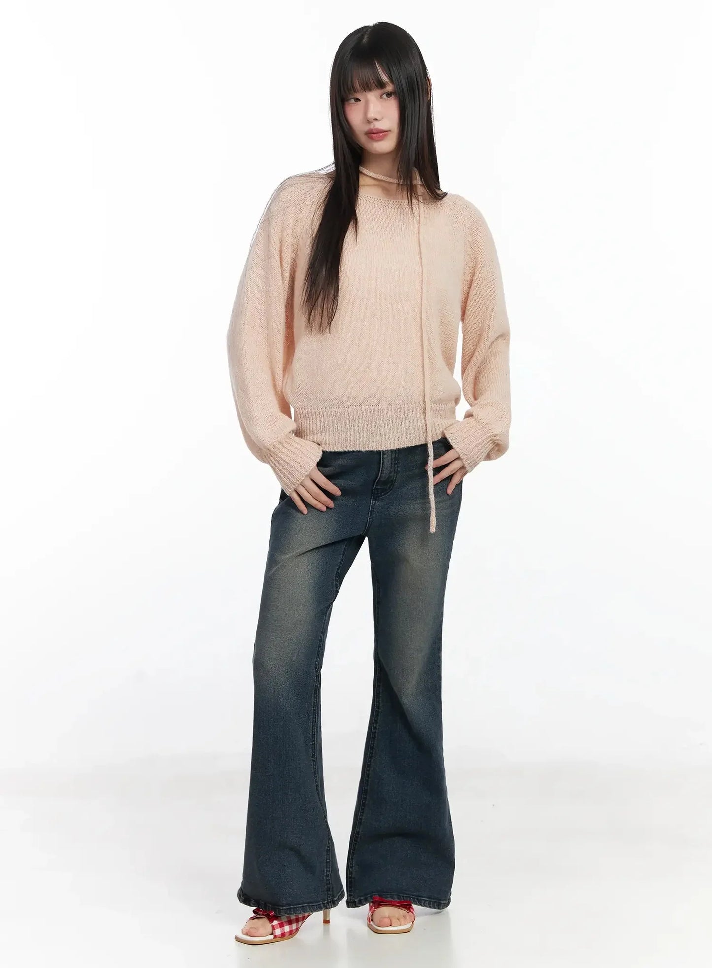 Chic Off-Shoulder Knit Sweater and Thin Scarf Set F517