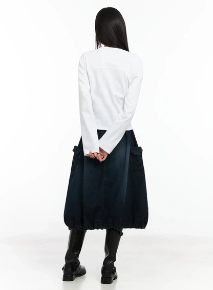 Balloon Denim Skirt IM530