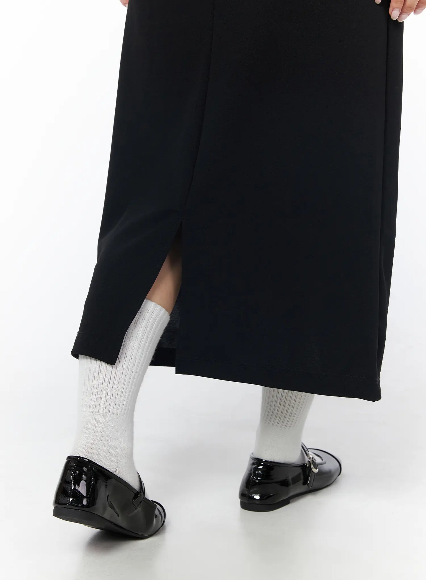 Back Slit Straight Maxi Skirt CD805