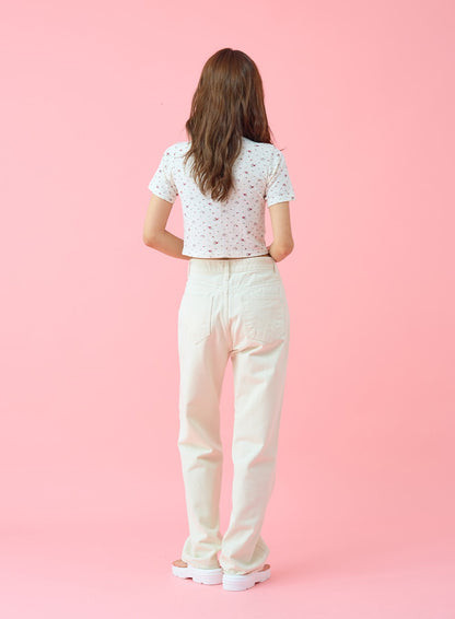 Basic Semi Wide Cotten Pants BG04