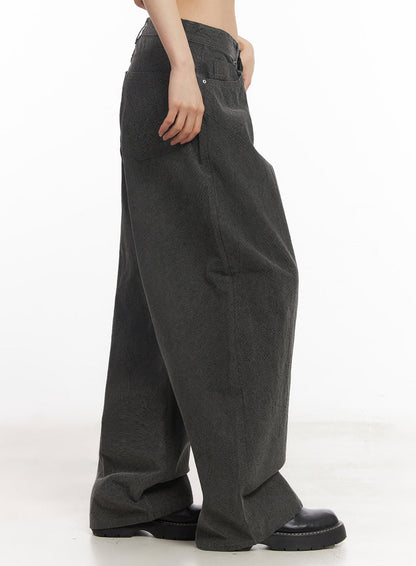 Classic Cotton Wide-Leg Pants IY529