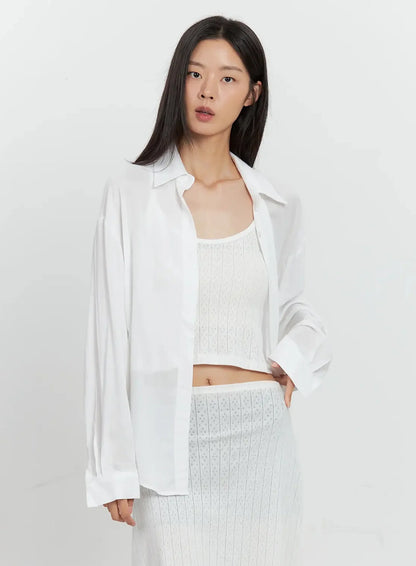 Classic Long-Sleeve Button-Up IL528