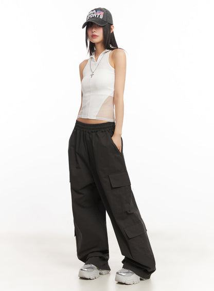 Cargo Baggy Windbreaker Pants IY502