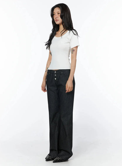 Casual Round Neck Short Sleeve Top IU508