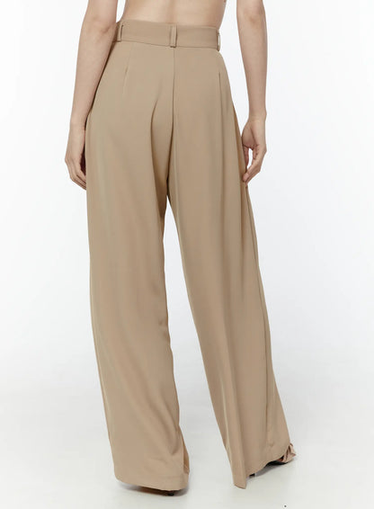 Classic High-Waist Pintuck Slacks IU503