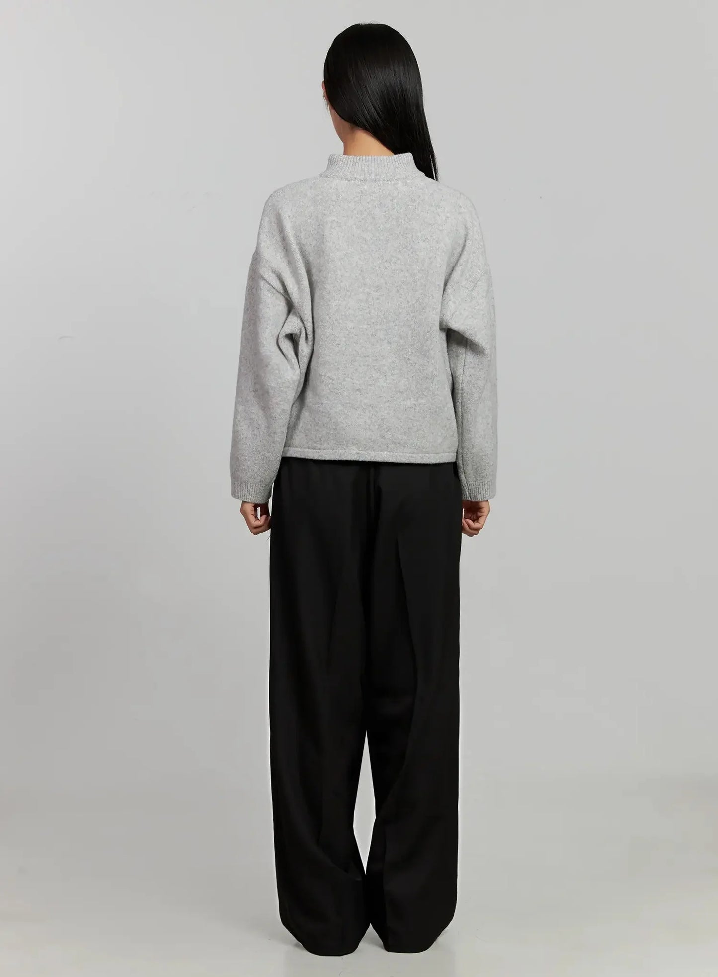 Black Oversized Slacks IJ505