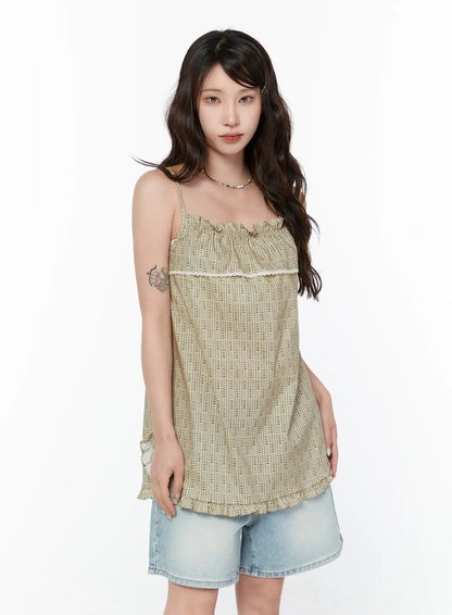 Bohemian Ruffle Sleeveless Top CY515