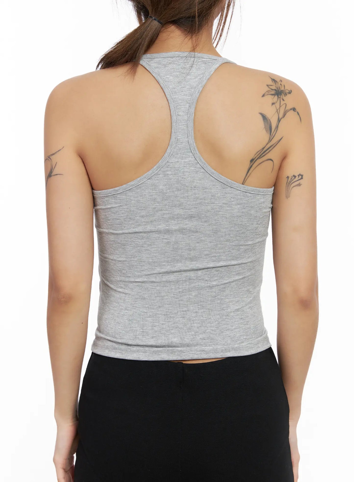 Buttoned Crop Sleeveless Top CM525