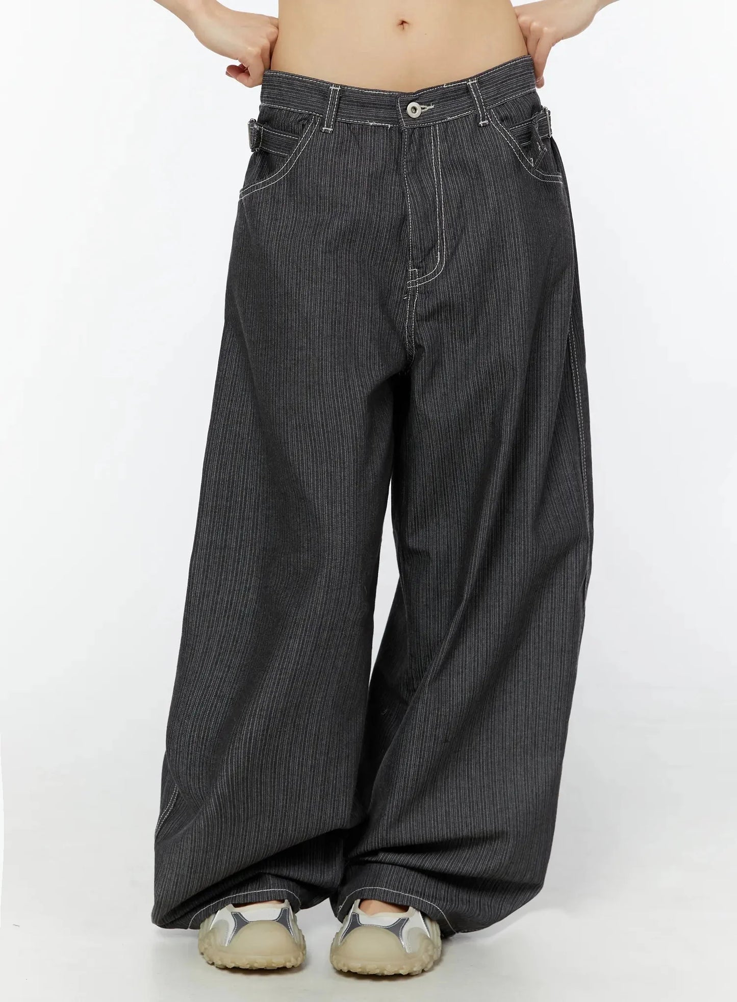 Casual Baggy Stripe Pants IU518