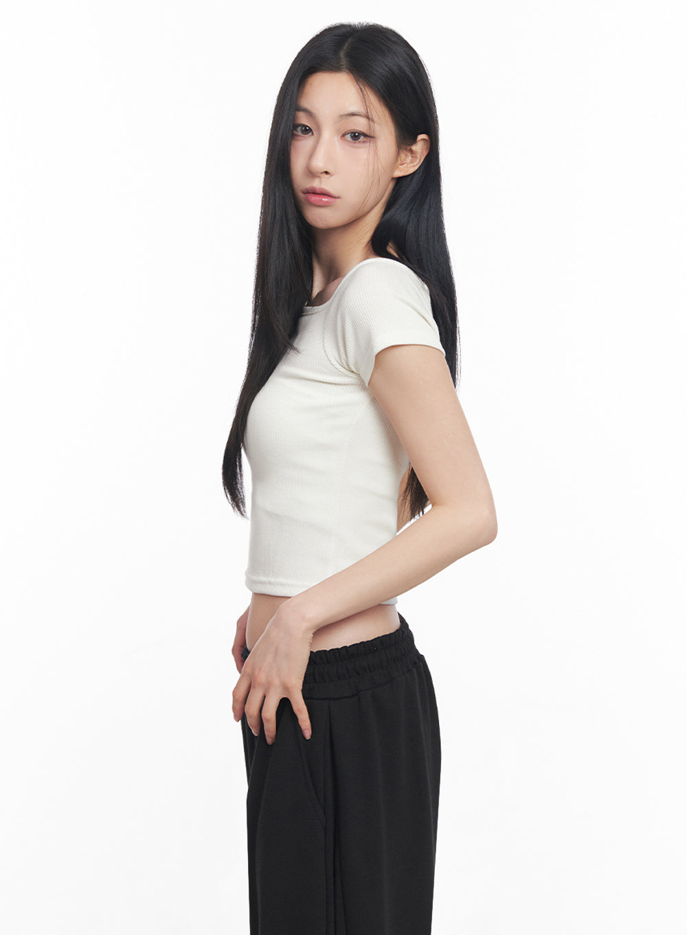 Boatneck Cropped Tee IY516