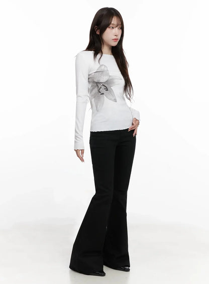 Chic Botanical Print Shirt IN514