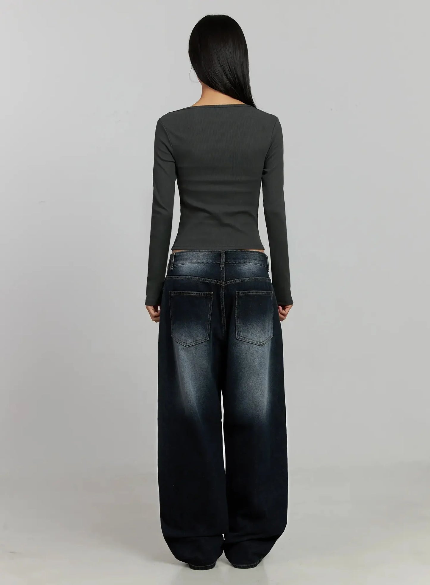 Chaya Washed Wide Jeans IJ505