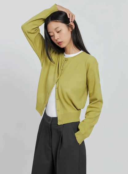 Casual Button-Up Cardigan IN507