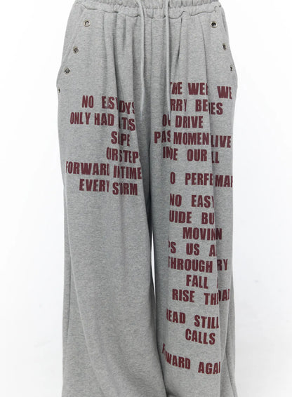 Casual Printed Wide Leg Sweatpants CY529