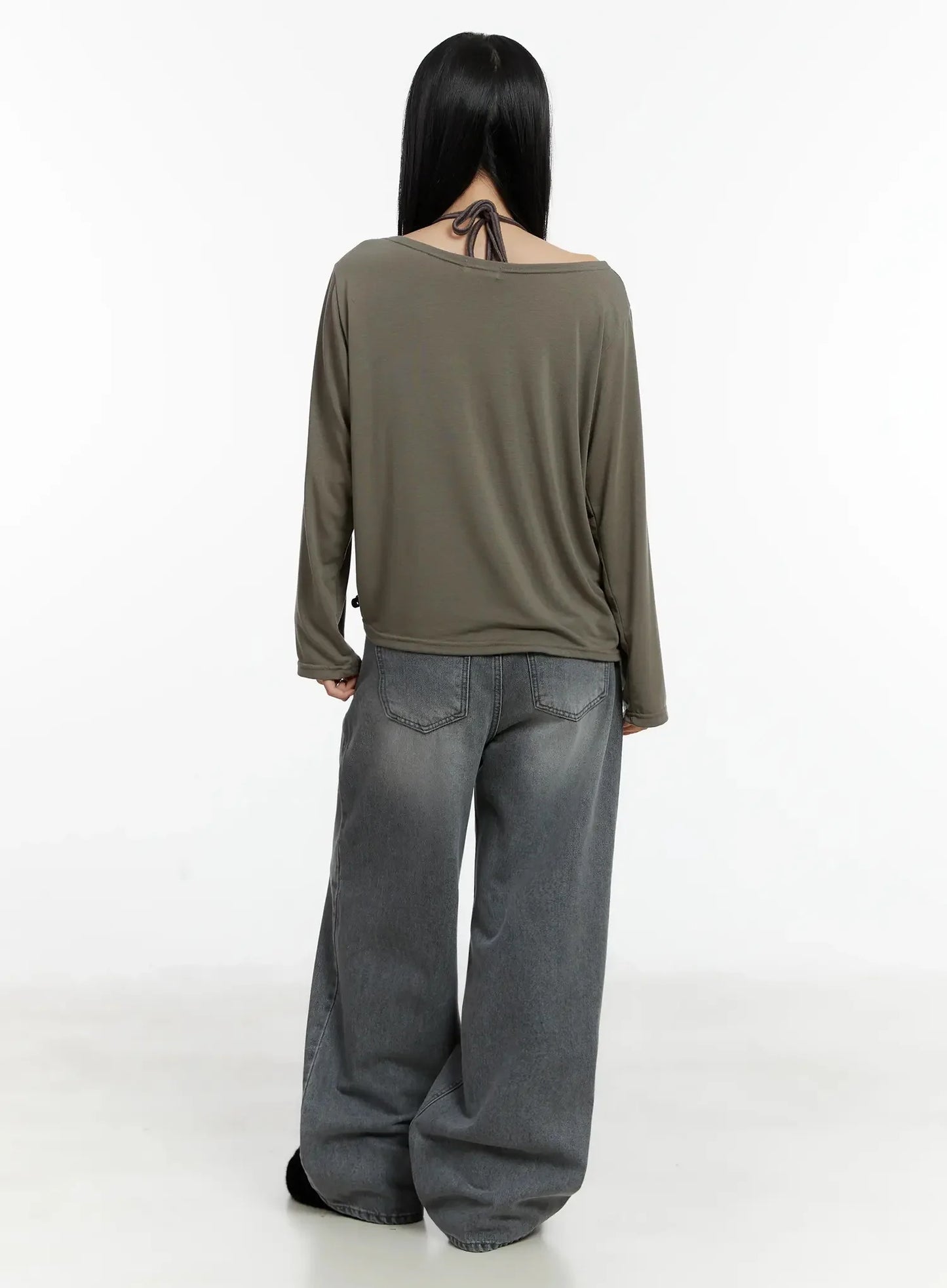 Casual Fleece Loose Fit Long Sleeve Tee ID526