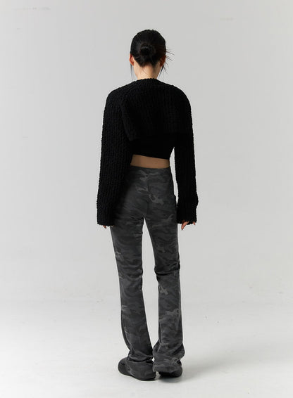 Bootcut Camo Slim Pants CS318