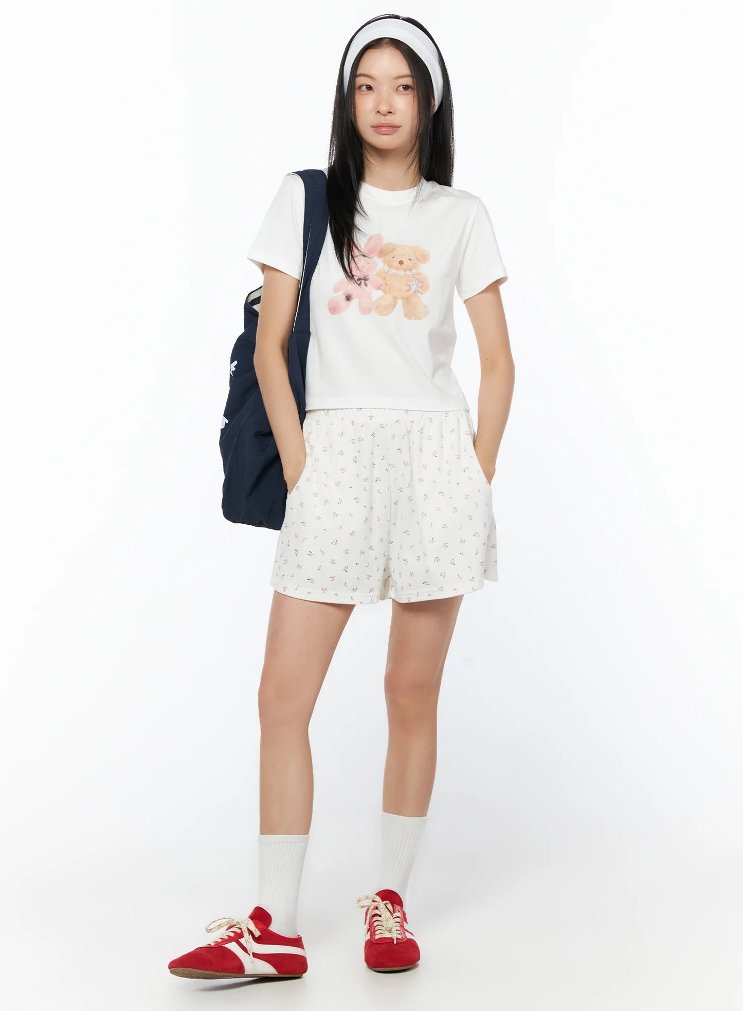 Animal Print Cropped Tee IU516