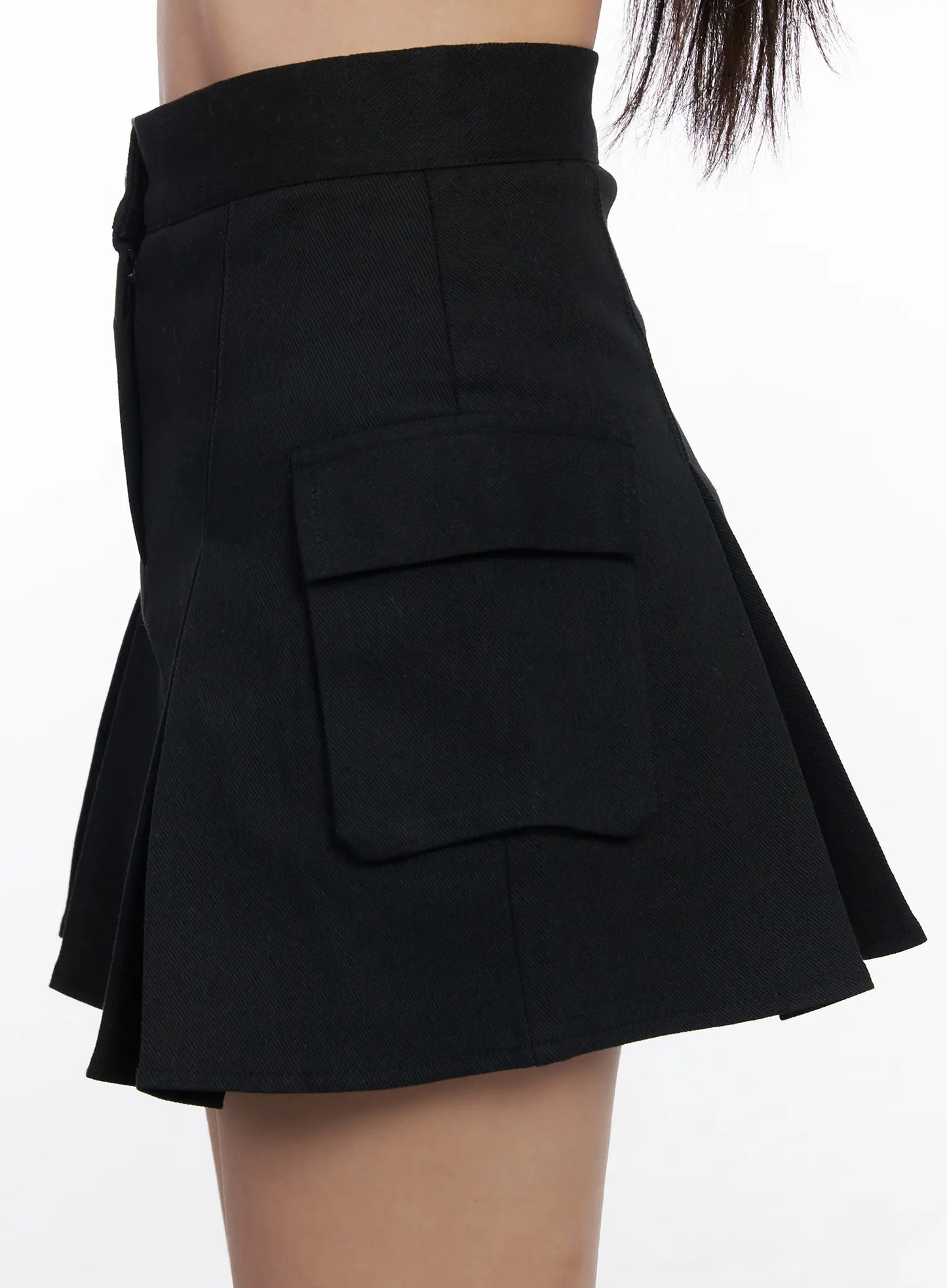 Chic Pleated Cargo Mini Skirt CF503