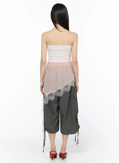 Adjustable Cargo Bermuda Pants IY526