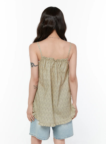 Bohemian Ruffle Sleeveless Top CY515