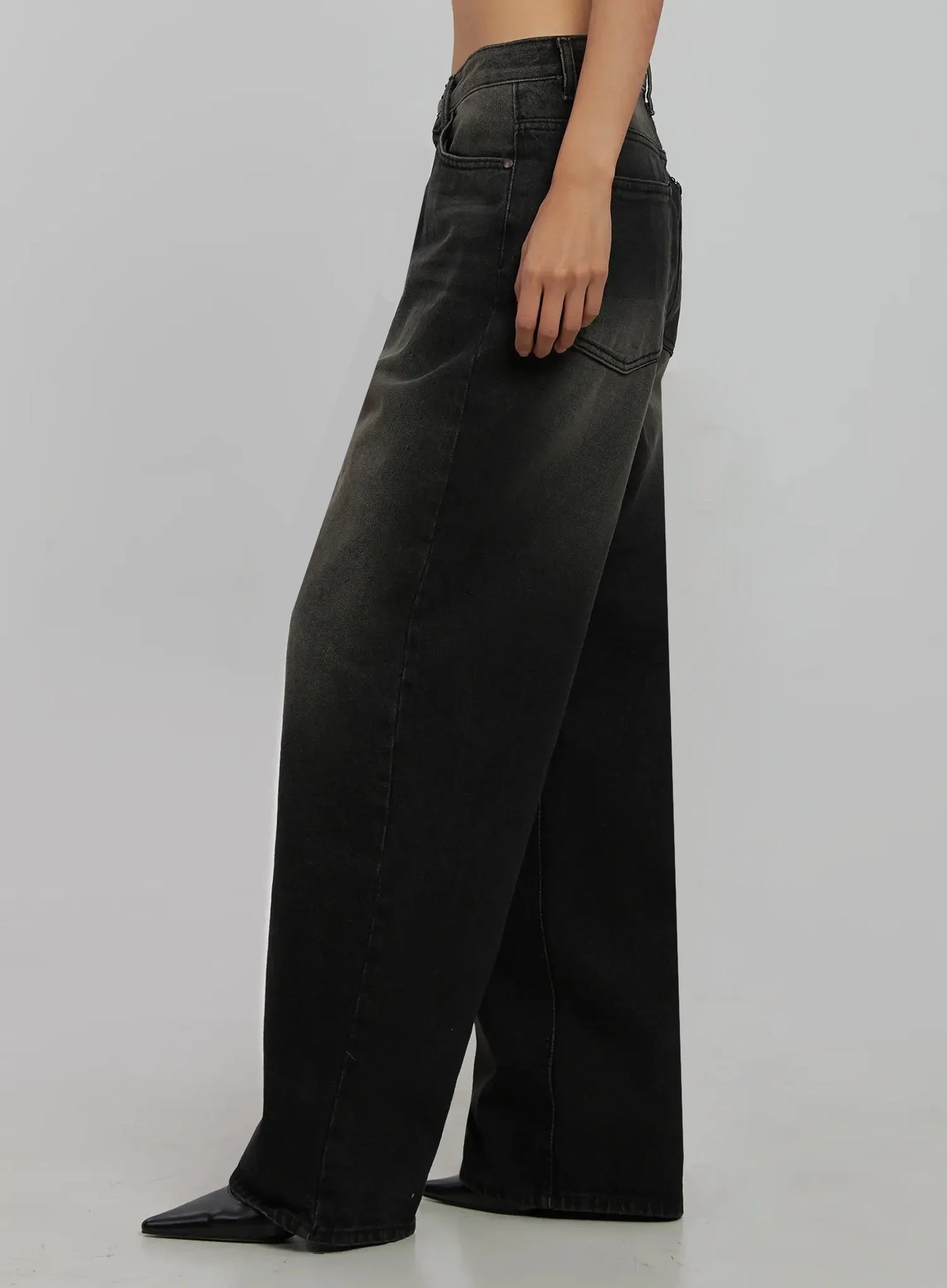 Blaire Dark Washed Wide Leg Jeans IJ509