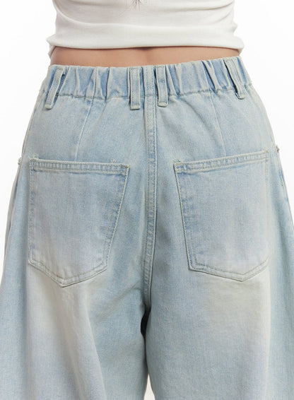 Alia Washed Wide-Leg Jeans CA518