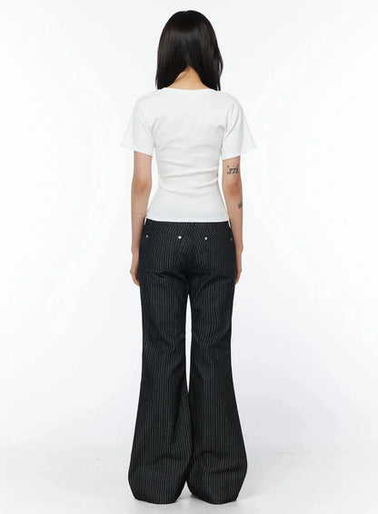 Casual Round Neck Short Sleeve Top IU508